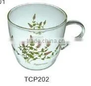 High Quality Double Wall Glass Tea Cup With Handle thumbnail-1