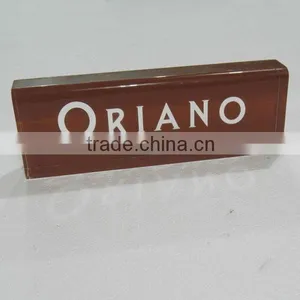 Company Name Logo Sign Block, Acrylic Made Customized thumbnail-1
