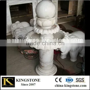 Tiered White Marble Stone Floating Water Ball thumbnail-1