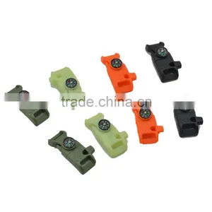 2016 New Design Plastic Whistle Buckle With Compass and Firestarter for Survival Paracord Baracelet China Quality Choice thumbnail-5