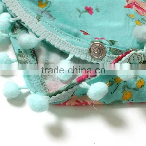 2016 New Arrival Soft Cotton Wholesale Floral Sleeveless Baby Girls Rompers thumbnail-6