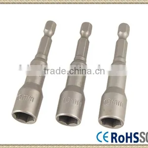 Magnetic 3/8" Hex Socket 1/4" Shank Spanner Nut Setter Driver Bit Quality Choice thumbnail-1