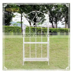 3 Tier Book Garden Flower Shelf ,metal Display Book Rack Flower Pot Rack thumbnail-1