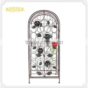 Customized Floor Standing Display Rack Metal Wine Rack Cabinets thumbnail-6