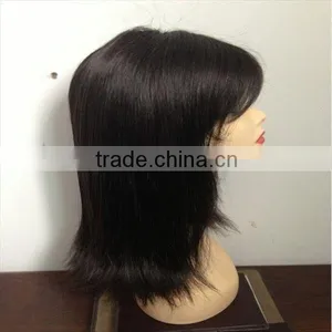 100% Black Color Silky Straight Hair Wig thumbnail-1
