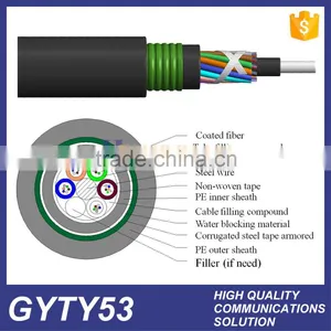 Air-Blown Outdoor Anti-Termite Anti-Rodent Waterproof Armoured Gyty53 Fiber Optic/Fiber Cable thumbnail-1