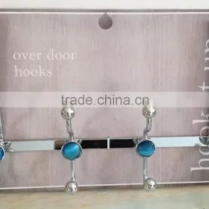 High Grade New Designed Decorative Blue Agate Over the Door Hooks 4 Dual Hooks thumbnail-1