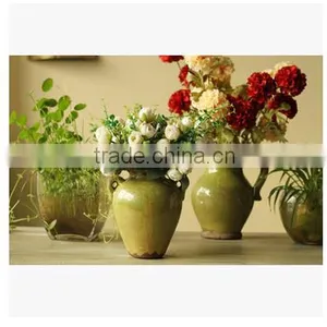 Antique Retro Green Table Ceramic Vase for Sale thumbnail-3