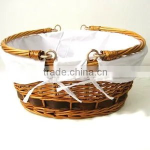Baskets With Fabric Covering and Handle thumbnail-1