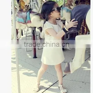 Kids Girls Dress Summer 2015 Lace Embroidery Dress Princess Rose Children Cotton Short Sleeved Dress thumbnail-3
