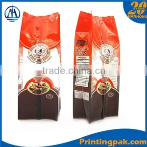 Side Gusset Plastic Stand up Pouch Aluminum Foil Kraft Paper Coffee Packaging Bag With Coffee Vale 250g 500g 1000g 1kg 3kg thumbnail-1