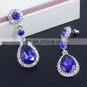 Luxe Drip Shape Earrings,Rhinestone Earring For Lady Decoration Quality Choice thumbnail-4