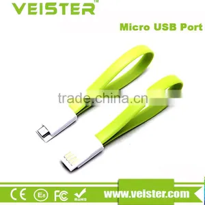 Veister Magnet Charge & Sync Cable Micro 5 Pin USB 6mm Flat 2.4A Portable Cable thumbnail-1