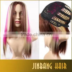 Halloween Perruque Anime Cosplay Wigs Brown Blonde Fuschia Ombre Harajuku Cosplay Wig thumbnail-6