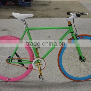 27" Steel Frame Colorful Single Speed Fixed Gear Bike thumbnail-1