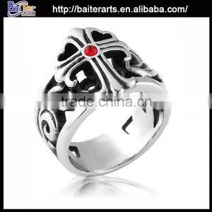 Vintage Men's Titanium Ring for Men,316L Stinless Steel Ring for Men thumbnail-3