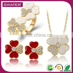 Best Selling Retail Items White Shell Enamel Jewelry Set thumbnail-1