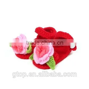 Wholesale Baby Handmade Crochet Shoes Supplier for 1-10 Months Old S-0030 thumbnail-1