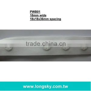 (#PWB01) Taiwan High Class Plastic Polyester Snappy Button Tape for Clothing thumbnail-1