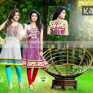 COTTON ANARKALI MODEL KURTIS thumbnail-5