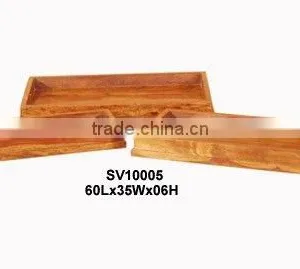Wooden Tray,fruit Tray,plate,indian Wooden Furniture,serving Tray,home Furniture,hotel Furniture,shesham Wood Furniture thumbnail-1