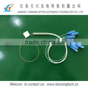 China Factory Mini Type 0.9mm 1M Fanout SC PC 1x8 Optical Fiber Splitter thumbnail-1