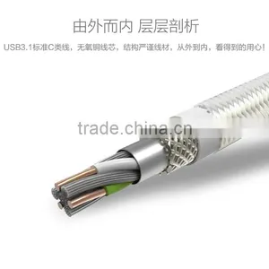 Nylon Braid Usb 3.1 Type c Male to Usb 3.0 Male Data Transfer Cable thumbnail-3