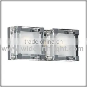 UL CUL Listed Chrome Finish Bath Sconce Double Wall Light With Clear Glass W40217 thumbnail-1
