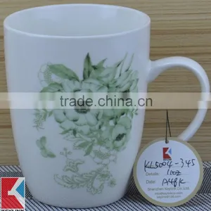 11OZ Nice Flower Design Decal Printed Coffee Cups, Shiny Surface New Bone China Mug, KL5004-345 thumbnail-1