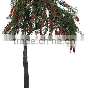 Artificial Bottle Brush Tree With Flowers thumbnail-1