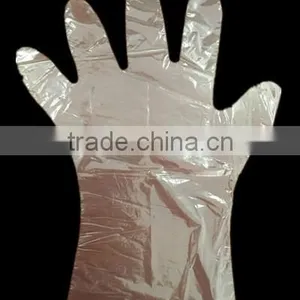 Disposable Elbow Length Long LDPE Glove Withrubber Band thumbnail-2