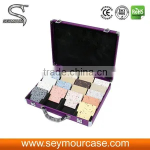 Quartz Sample Display Case Stone Tile Aluminum Fancy Display Suitcase Quartz Stone Display Case thumbnail-1