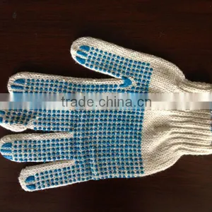 Wholesale PVC Glue Dotted Gloves, String Knit Pvc Dot Work Gloves thumbnail-1