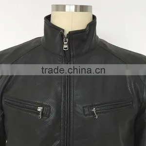 Fashion Outdoor Sport Entleman Varsity Softshell Down Leather Jacket thumbnail-3
