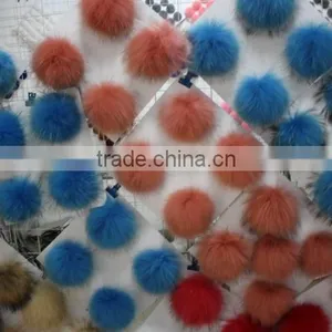 Natural Real Fur Pom Poms Ball / Fur Ball / Raccoon Fur Pompon thumbnail-6