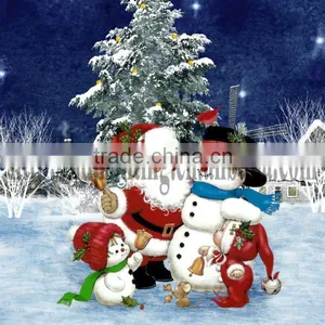 Chic Large Santa Clause,led Canvas Wall Art Print thumbnail-1