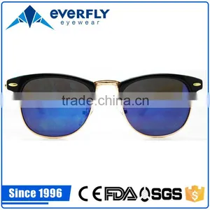 Beautiful Stylish Custom Design Metal Acetate Front Sunglass Slim Temple Bamboo Wood Sunglasses Quality Choice thumbnail-2