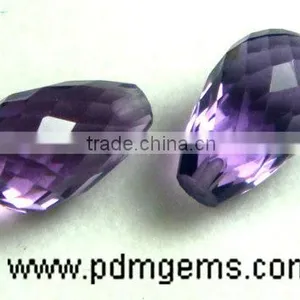 Amethyst Teardrop Cut Faceted Lot For Silver Necklace From Wholesaler thumbnail-1