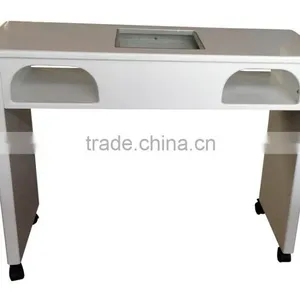LNE-106 Nail Table Manicure Desk for 2 Person With Nail Polish Stand thumbnail-1