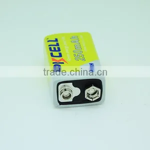 PKCELL 9V 500mAH/250mah 6F22 Rechargable Lithium Battery Good Quality OEM 9V Battery/14.4v Nimh Battery Pack Wholesale thumbnail-1