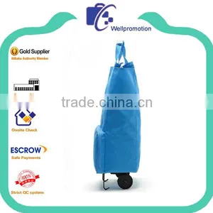 Folding Polyester Tote Shopping Bag on the Trolley Quality Choice thumbnail-2