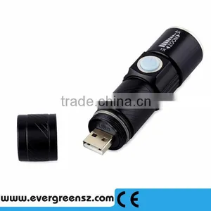 300 Lumen Bright LED Mini Flashlight Bundle With Rechargeable Batteries thumbnail-4