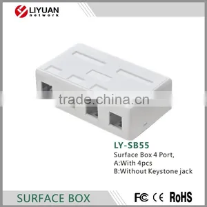 LY-SB55 Blank Mount Box Surface Mount Box 4 Port Surface Mount RJ45 Boxes thumbnail-1