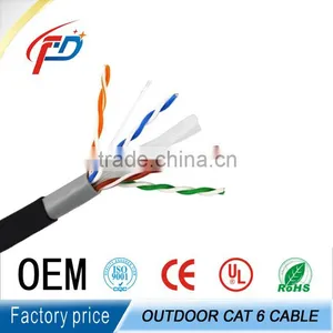 CAT6 Outdoor Gel Filled Cable Black Direct Burial thumbnail-1