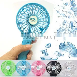 Portable Mini Electric Hand Hold USB/Battery Air Conditioner Cooling Cool Desk Palm-Leaf Hand Fan thumbnail-2