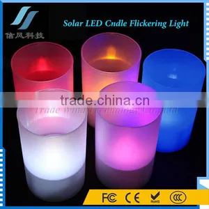 Outdoor Flickering Solar Tea Light Candle Light White thumbnail-6