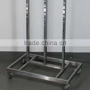 RH-YJ04 Cloth Display Racks 900*610*1800 Q235 Chrome Plated High Quality Clothes Rack Stand Display Metal Clothes Rack thumbnail-3