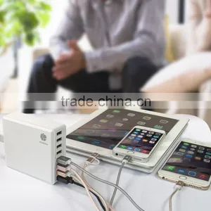 HUNDA 8in1 Intelligent Auto Detect HUNDA White Elegant Lines 60W 5V 8 Port USB Charger thumbnail-6
