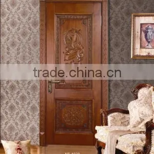 Carving Pattern Interior Solid Wooden Door thumbnail-1