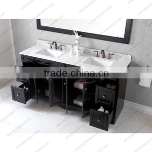 72" Luxury Double Sink Espresso Bathroom Vanity thumbnail-3